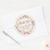 バラ水彩丸シール ラウンドシール (封筒)