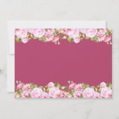 バラ水彩最初の聖なる聖体写真 サンキューカード (裏面)