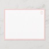 バラ水彩赤面ピンクフローラリハーサルディナー インビテーションポストカード (裏面)