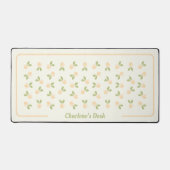 バラ水彩 – アリシアの桃 – オレンジ デスクマット (正面)