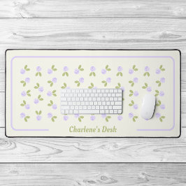 バラ水彩 – アリシアの紫 デスクマット