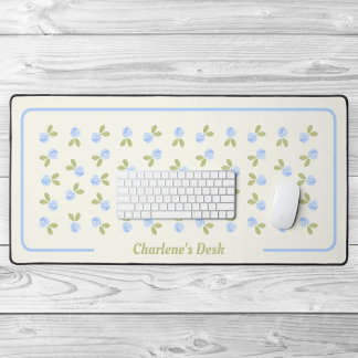 バラ水彩 – アリシアの青 デスクマット