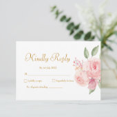 バラ水彩 出欠カード (スタンド正面)