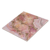 バラ水晶とパステルピンク大理石 タイル (側面)