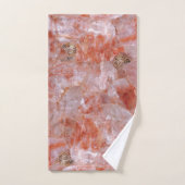 バラ水晶エレガントバスタオル バスタオルセット (ハンドタオル)