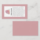 バラ水晶ジュエリー表示カード 名刺 (正面/裏面)