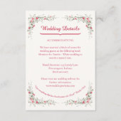 バラ水色フローラエレガントクリスチャン結婚ズ エンクロージャーカード (正面)