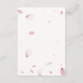 バラ水色フローラエレガントクリスチャン結婚ズ エンクロージャーカード (裏面)