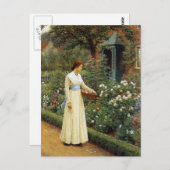 バラ油絵の運命 ポストカード (正面/裏面)