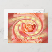 バラ渦巻形の枠 ポストカード (正面/裏面)