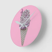 バラ漏斗 ラウンド壁時計 (傾斜)