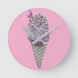 バラ漏斗 ラウンド壁時計