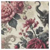 バラ火葬場 – Gothic Statement Tile ファブリック (クローズアップ)