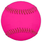 バラ無地の深いピンク ソフトボール (裏面)