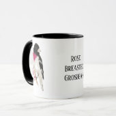 バラ焼きグロスビーク、鳥、自然、マグカップ マグカップ (正面左)