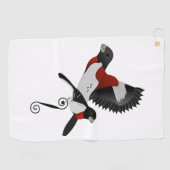 バラ焼きグロッサク(鳥)ショウジョウコウカンチョウバード ゴルフタオル (横)