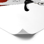 バラ焼きグロッサク（鳥）ショウジョウコウカンチョウバード ポスター (角)