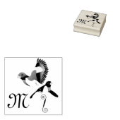 バラ焼きグロッサク（鳥）ショウジョウコウカンチョウバード ラバースタンプ (押印)