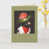 バラ焼きグロッサックカードハッピーバースデー カード (黄色い花)