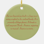 バラ焼きグローズビーク撮影ラウンド セラミックオーナメント (裏面)