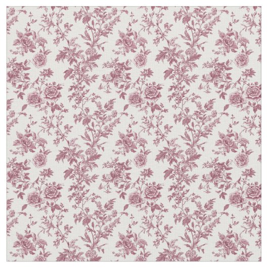 バラ牡丹と野草のトイル ファブリック (クローズアップ)