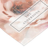 バラ牡丹フローラと葉ユーカリスタイリッシュ ショートテーブルランナー (コーナー)