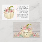 バラ牡丹赤面ピンクフローラかぼちゃブックリクエスト 名刺 (正面/裏面)