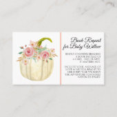 バラ牡丹赤面ピンクフローラかぼちゃブックリクエスト 名刺 (正面)