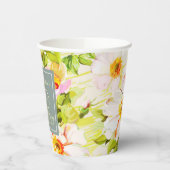 バラ牡丹60thバースデーパーティー紙カップ 紙コップ (左)