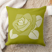 バラ独身のシトロン – 黄花柄 クッション (ブランケット)