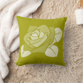バラ独身のシトロン – 黄花柄 クッション (ブランケット)