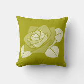 バラ独身のシトロン – 黄花柄 クッション (正面)