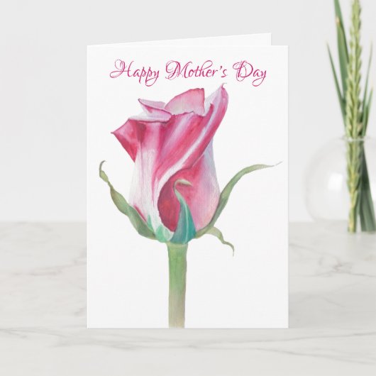 バラ独身のマザーズデイカード カード (正面)