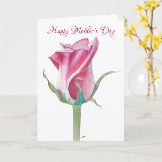 バラ独身のマザーズデイカード カード (黄色い花)