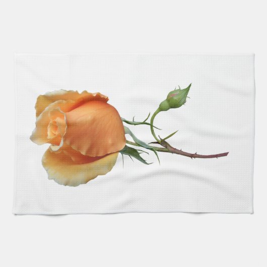 バラ独身の切断 キッチンタオル (横)