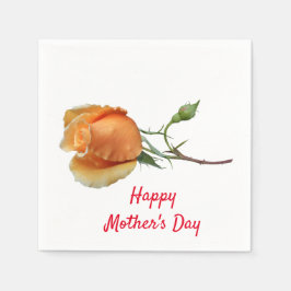 バラ独身の切断 スタンダードカクテルナプキン