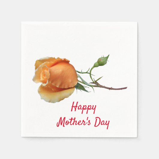 バラ独身の切断 スタンダードカクテルナプキン (正面)