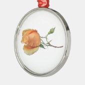 バラ独身の切断 メタルオーナメント (左)