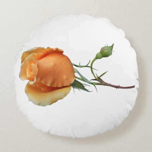 バラ独身の切断 ラウンドクッション (正面)