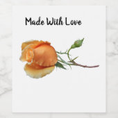 バラ独身の切断 ワインラベル (シングルラベル)