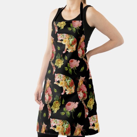 バラ猫ちゃんヴィンテージフローラエプロン エプロン (インサイチュ)