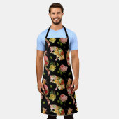 バラ猫ちゃんヴィンテージフローラエプロン エプロン (着用した状態)