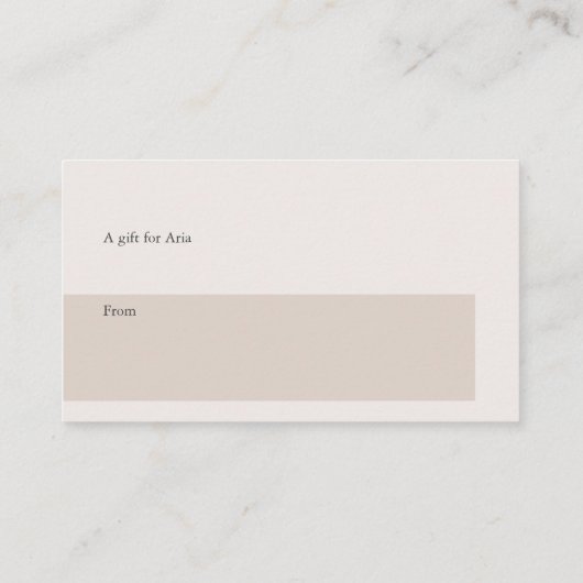 バラ王室の表示シャワー詩なしラップギフトタグ エンクロージャーカード (裏面)