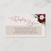 バラ王室の表示シャワー詩なしラップギフトタグ エンクロージャーカード (正面)