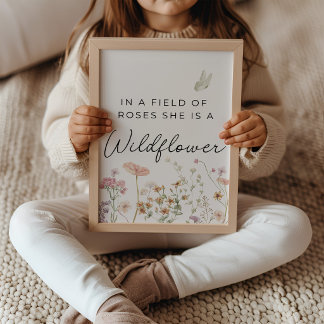 バラ畑のなかで Wildflower Nursery Art フラワー ポスター