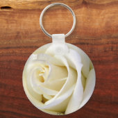 バラ白 キーホルダー (正面)