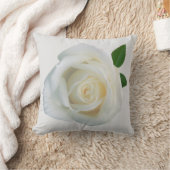 バラ白 クッション (ブランケット)
