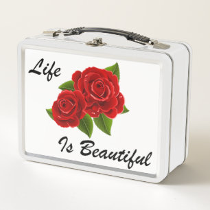 バラ白 メタルランチボックス