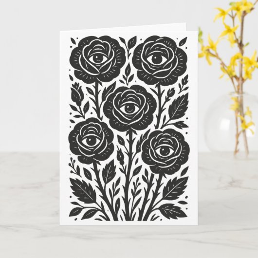 バラ目 カード (黄色い花)