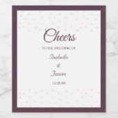 バラ真珠の白結婚ワインボトルラベル ワインラベル (シングルラベル)